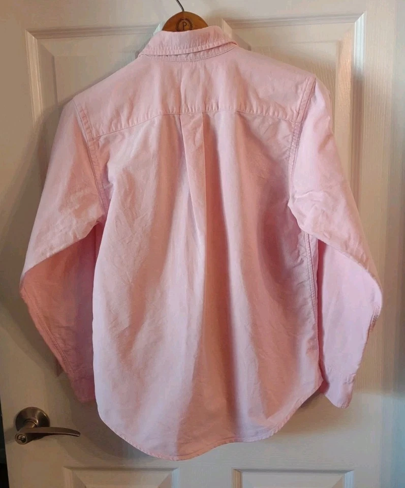 Camisa Polo Ralph Lauren Rosa Abotonada Juvenil Talla 14 Grande Foto 3 de 4
