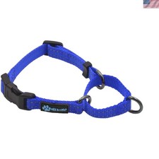 X-Small Blue Nylon Martingale Dog Collar - Supports Rescues with Every Purchase
