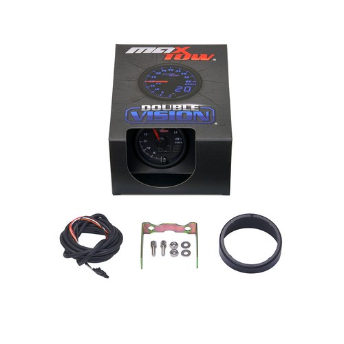 52mm Black & Blue LED MaxTow Gauges Double Vision Volt Voltage Gauge Meter - Picture 7 of 7