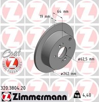 2X Bremsscheibe Coat Z Zimmermann 320.3804.20 FüR Getz Hyundai RIO Accent KIA TB