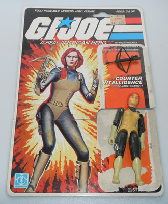 100% Complete 1982 Scarlett Straight Arm v1 Figure Vintage G.I. GI Joe 3.75 ARAH