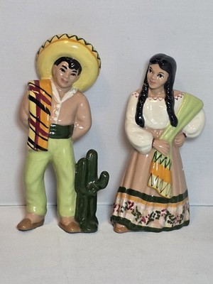 Ceramic Arts Studio Betty Harrington Mexican Boy & Girl Couple Figurine Pair MCM