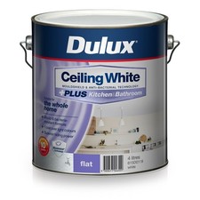 Dulux 4L White Ceiling +PLUS Kitchen And Bathroom Paint
