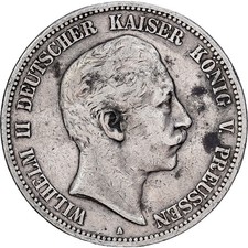 #1167595 M&uuml;nze, Deutsch Staaten, PRUSSIA, Wilhelm II, 5 Mark, 1898, Berlin, S+