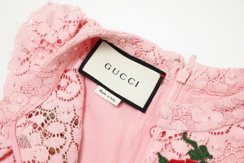 GUCCI one piece Size 36 Sleeveless tight dress with lace