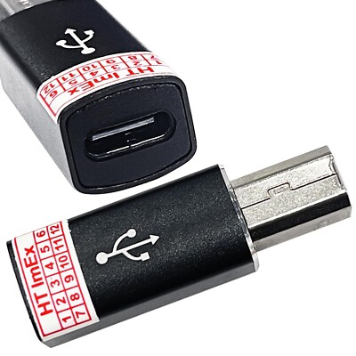 USB Typ-C Buchse zu USB B Stecker Adapter gerade für Scanner Drucker Konverter