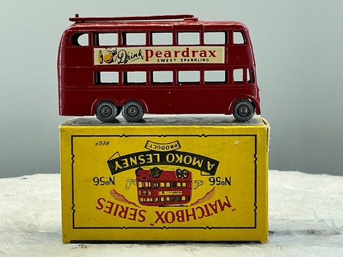 Matchbox Lesney#56 London Trolley bus,SILVER,P,W,V,N,Mint in B4box all orig,. - Picture 5 of 14