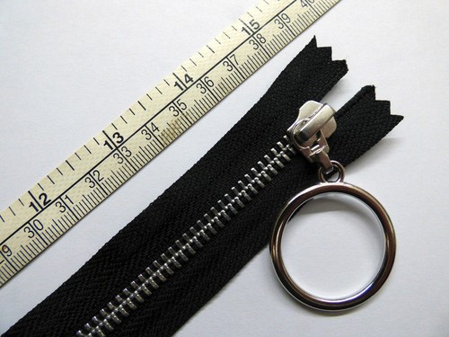 Reißverschluss, Reißverschluss, Hängeringabzieher, geschlossenes Ende, Metall, YKK, schwarz - Bild 12 von 16