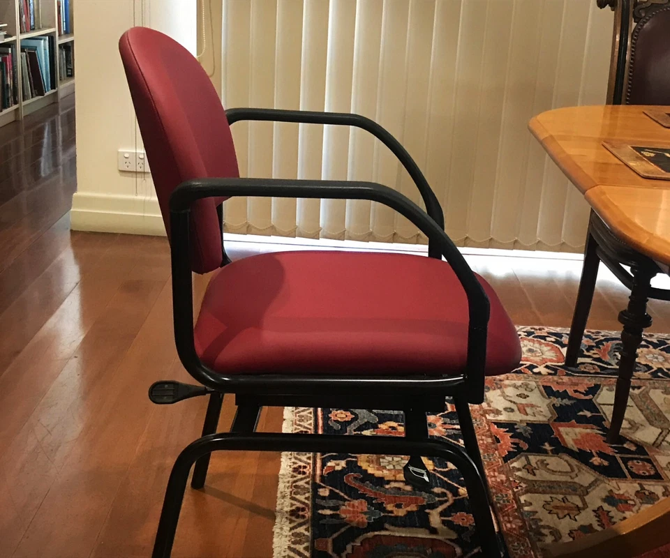 Revolution Dining Chair - swivel slide mechanism. Strawberry colour. - image 3 of 4