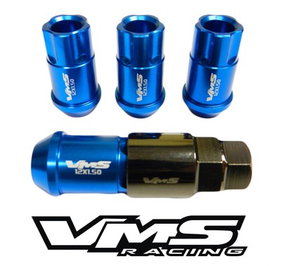 BLUE 20PC LOCKING LUG NUTS WITH KEY FOR 07-14 SUBARU IMPREZA WRX