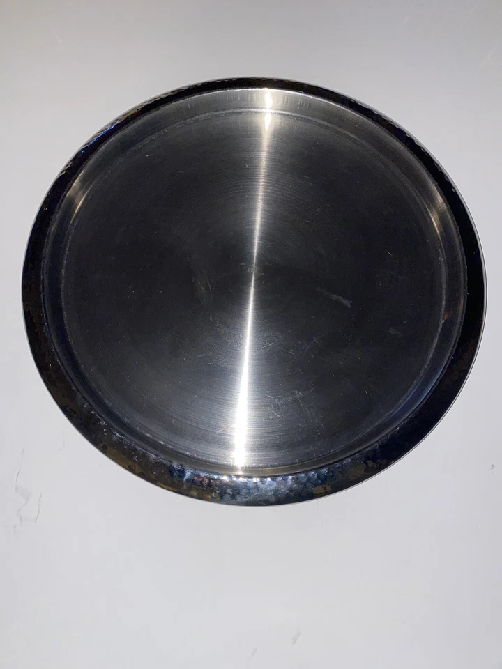 ~14” Godinger Silver Art Co Hammered Charger Platter Plate ~1” Tall Made In Ind - Image 2 of 4