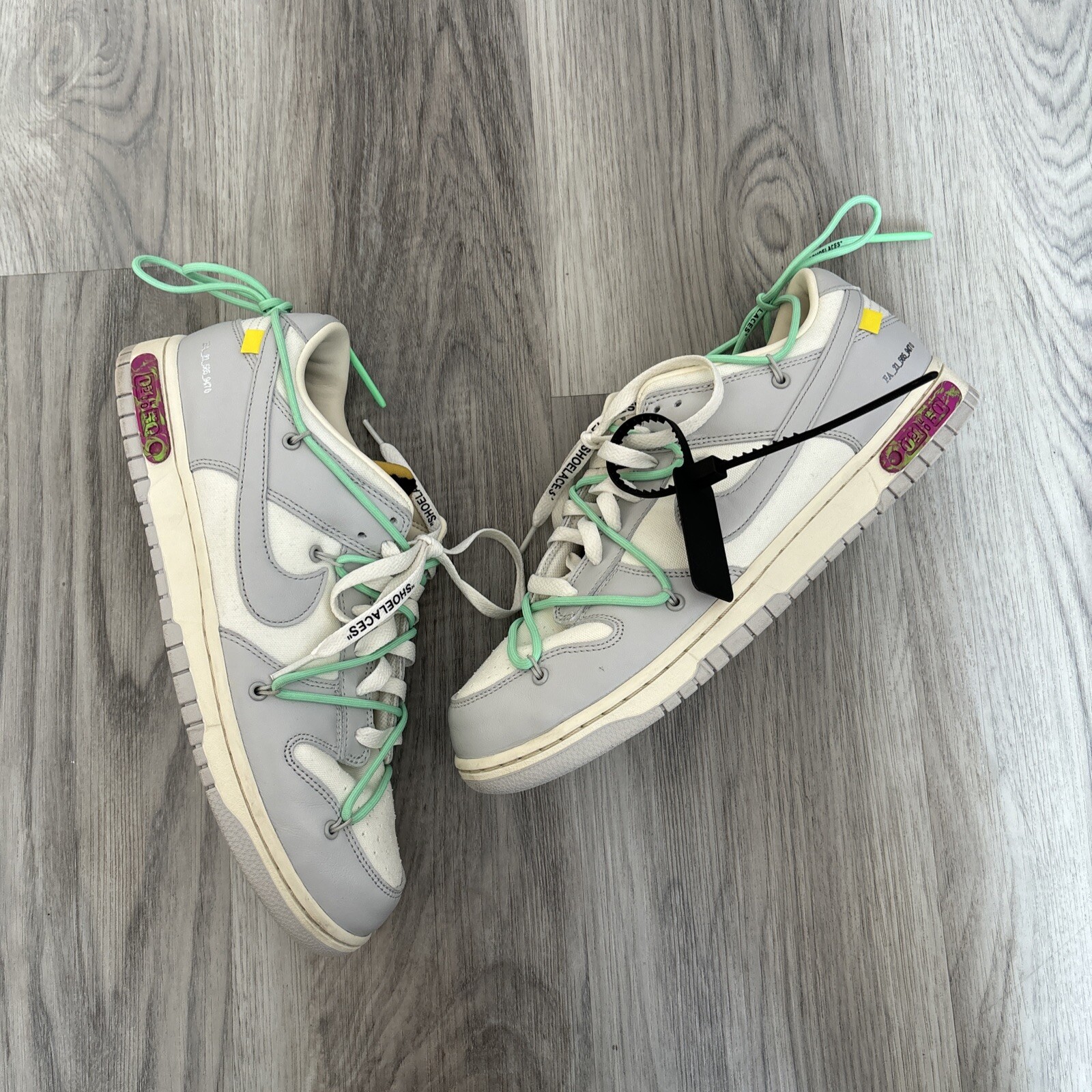 OFF WHITE X NIKE Taglia 11 5 Nike Off White x Dunk Low Lotto 04 di 50