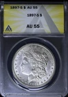 1897-S Morgan Silver Dollar ANACS AU 55
