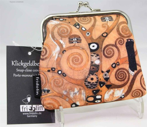 Click Wallet / Purse / Wallet / Makeup Bag KLIMT * TREE OF LIFE - Picture 4 of 4