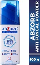 Pack of 2 X Abzorb Dusting Powder for Skn Care, Anti Fungal - 100 gm