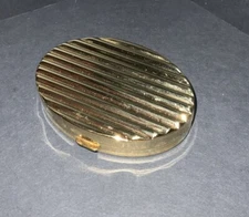 Estée Lauder Golden Ribbed Oval Powder Compact