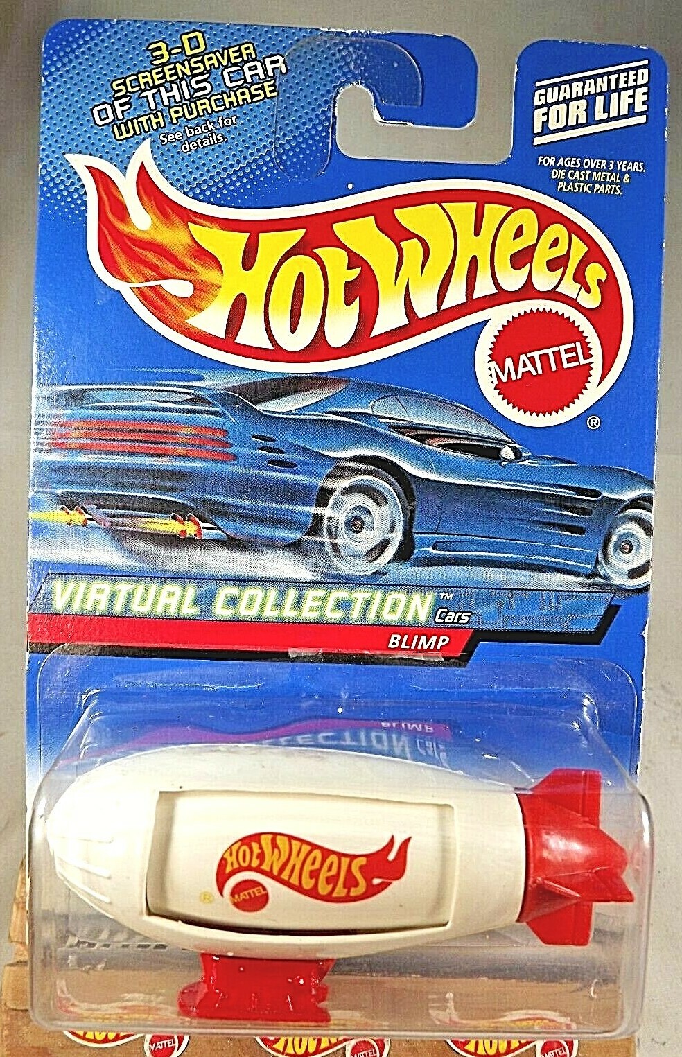 2000 Hot Wheels #142 Virtual Collection Cars BLIMP White-Red Air Balloon