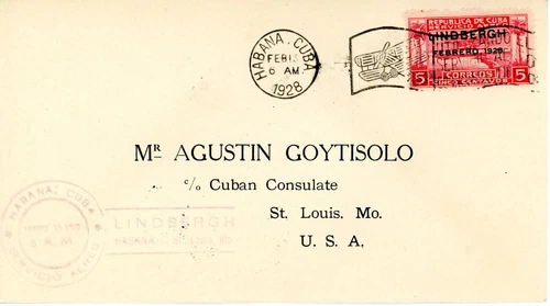 Lindbergh C2 FDC Habana to St. Louis February 13, 1928