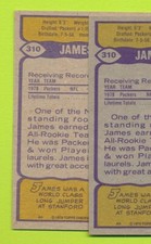 CREAM GRAY BACK LOT 2) LOFTON HOF ROOKIE 1979 TOPPS #310 JAMES NFL NM+/- *TPHLC