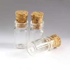 Cork bottle 0.5ml 11x18mm Bottles with Cork 50-200 pieces Small Glass bottles