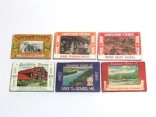 Lot 6 Vtg Souvenir Views Travel Mini Photo Mailers NJ MO AZ CO San Francisco
