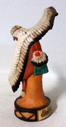 Ski Country Eagle Dancer Native American Indian Decanter Liquor Bottle - Picture 2 of 9
