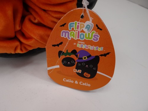 Squishmallows Calio & Calio Black Cat Witch Hat Pumpkin Flip A Mallows 8" NWT - Picture 4 of 6