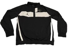 Nike Jordan Woven Jacket 1/4 Zip Windbreaker Classic Retro Mens Medium Black NEW