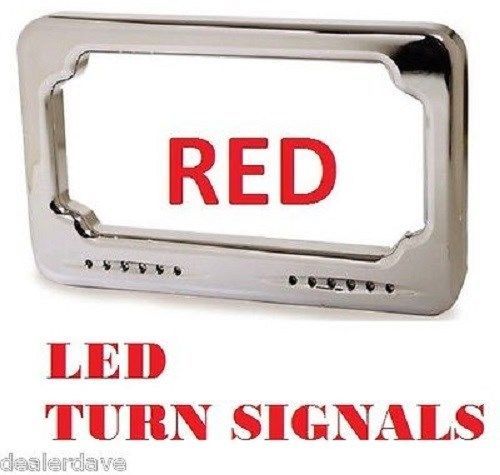 LED Turn Signal License Plate 4 x 7 Sequential RED by Badlands