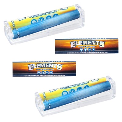 2 Elements Drehmaschinen King Size Papers 110mm Roller Stopfer Zigarettenpapier