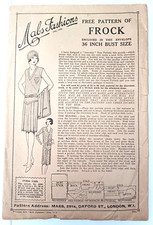 vintage/antique 1920s Mabs tennis or afternoon dress sewing pattern B36