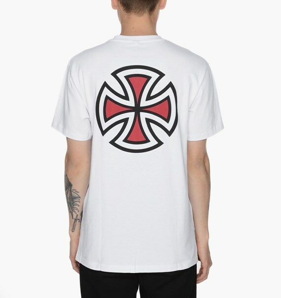 Independent BAR/CROSS White Red Black Screenprint Logo S/S Regular