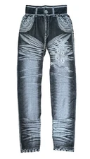 Women's Jean-Like Stretch Leggings Jeggings Soft Lightweight One Size S-L Black