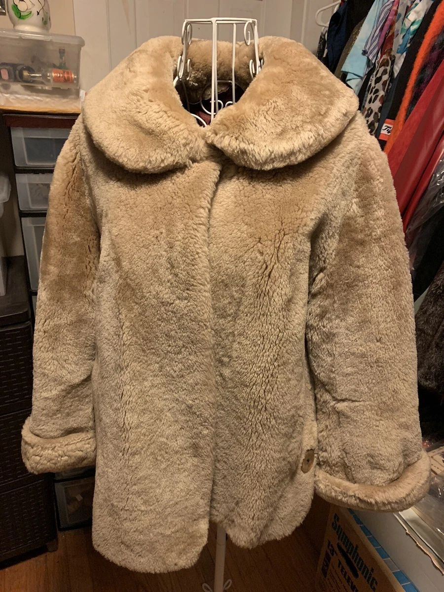 Cream clearance sheepskin coat