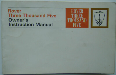 Rover P6 Three Thousand Five Original Betriebsanleitung 605875 1967