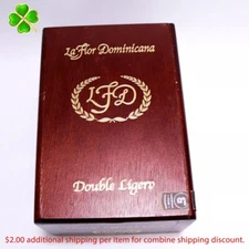 La Flor Dominicana Double Ligero Chisel Empty Wood Cigar Box 6.75" x 4.75" x 3.5