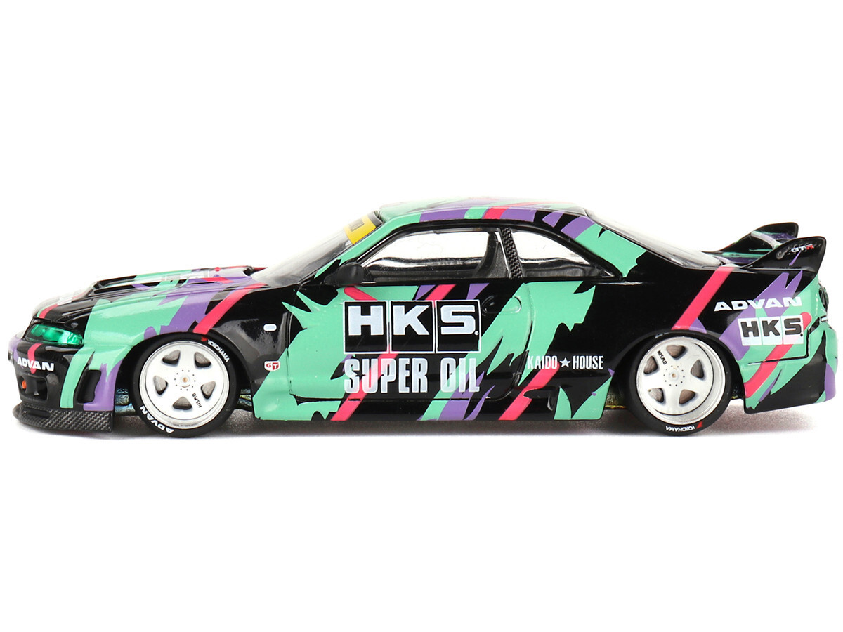 Mini GT Nissan Skyline GT-R R33 RHD HKS V1 Kaido House 1/64