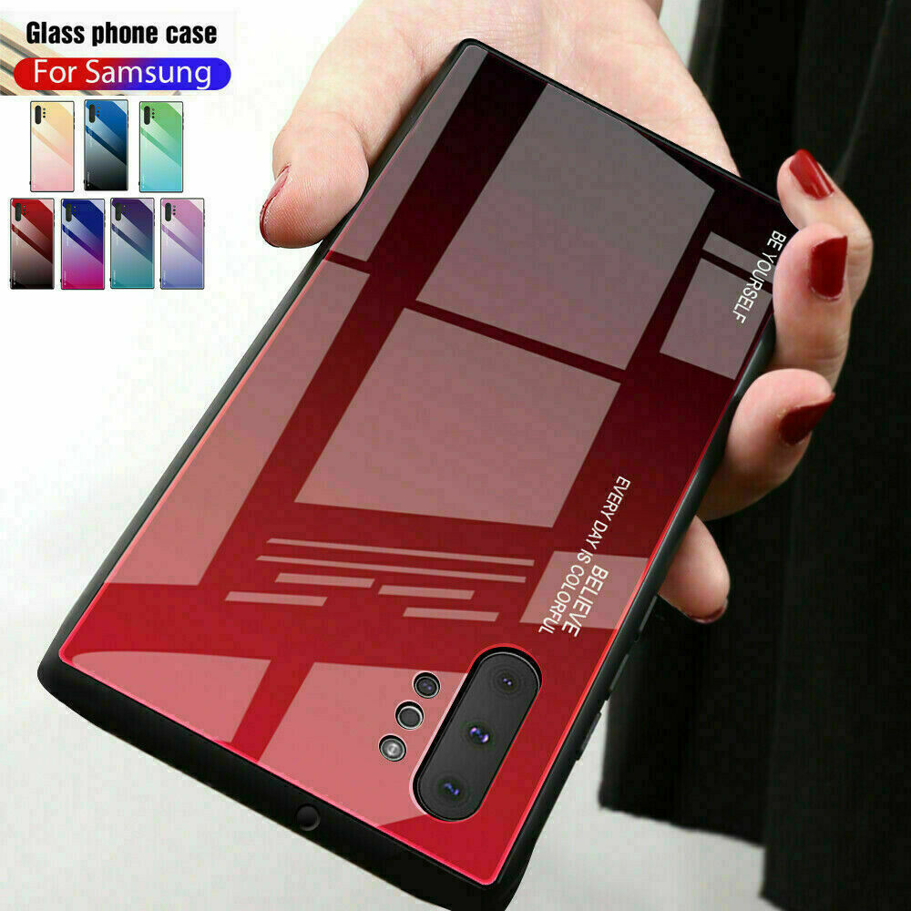 Gradient Tempered Glass Hard Case For Samsung S23 Ultra S22 Screen Protector-image