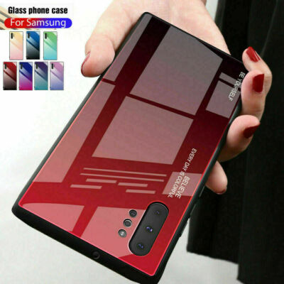 Gradient Tempered Glass Hard Case For Samsung S23 Ultra S22 Screen Protector