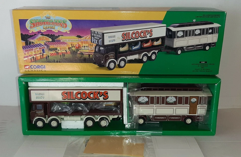 LEYLAND DODGEM TRUCK & CARAVAN SET 24801 CORGI CLASSICS - Immagine 2 di 2