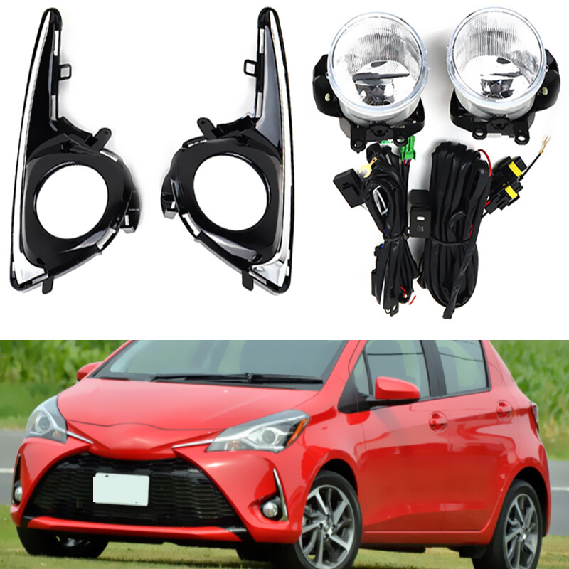For Toyota Yaris Vitz 2018 2019 Car Front Bumper Fog Lamp DRL