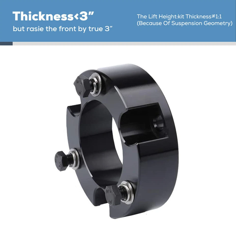 05-22 KIT ESPACIADORES NIVELADORES ELEVACIÓN DELANTERA TOYOTA TACOMA 3" CON BRAZOS DE CONTROL SUPERIORES Foto 4 de 4