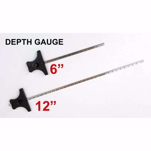 Depth Gauge 6" 12" Guage Engineering Tool Measuring Rule Drill Grinder