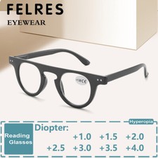 Men Women Oval Anti Blue Light Reading Glasses Clear Lens Presbyopic Readers New