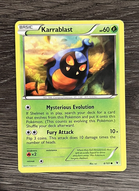 Karrablast 8/101 - Noble Victories - Common - Reverse Holo - Pokemon Card -