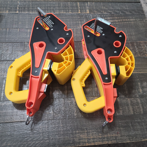 2 Lock Jaw Ladder Grip Ladder Stabiliser Ladder Gutter Safety Gutter Bracket eBay