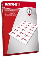 Kores Universal Etiketten 70 X 67,7 Mm Weiß 100 Blatt 1.200 Etiketten