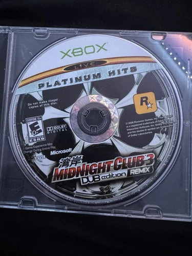 Midnight Club 3: DUB Edition - Remix Platinum Hits (Xbox, 2006) Disc Only Tested