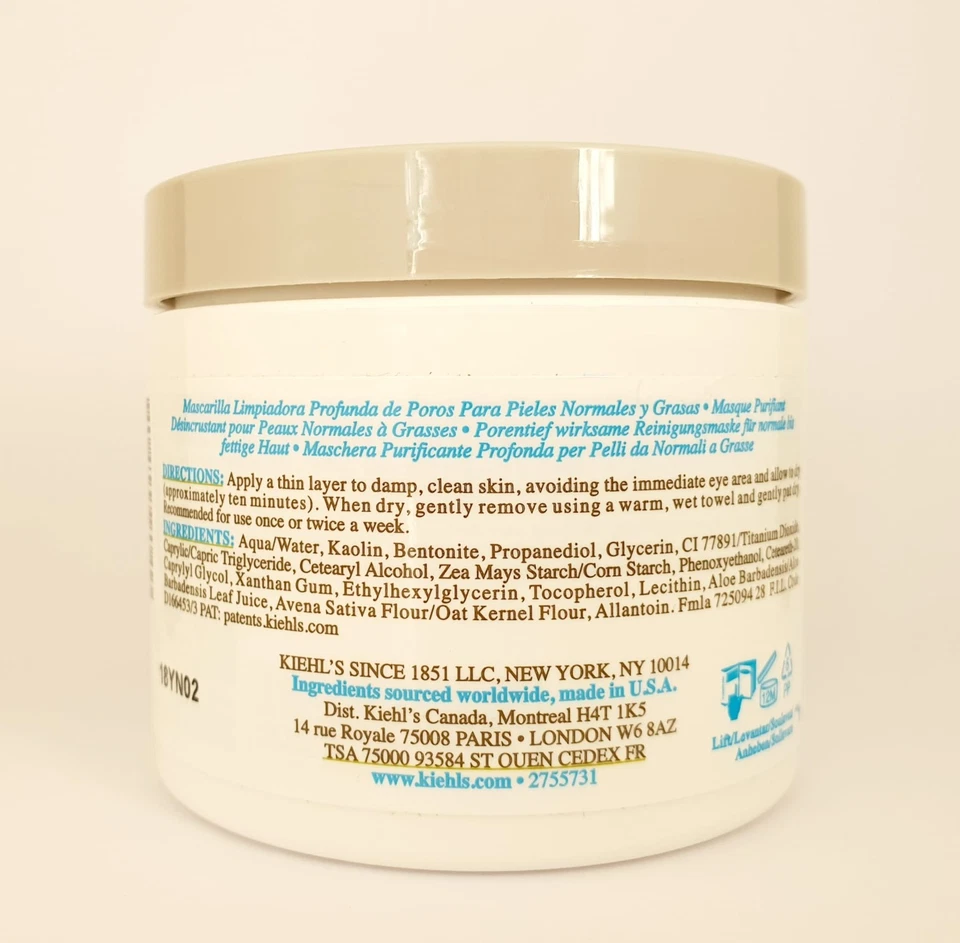 Mascarilla facial de arcilla Kiehl's para limpieza profunda de poros de tierras raras 125 ml/nueva y genuina Foto 3 de 3