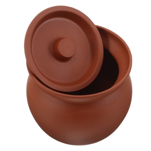 Mini Casseruola Tradizionale Argilla Stufato Pentola Cucina Ceramica Coperchio Stufato - Foto 9 di 12